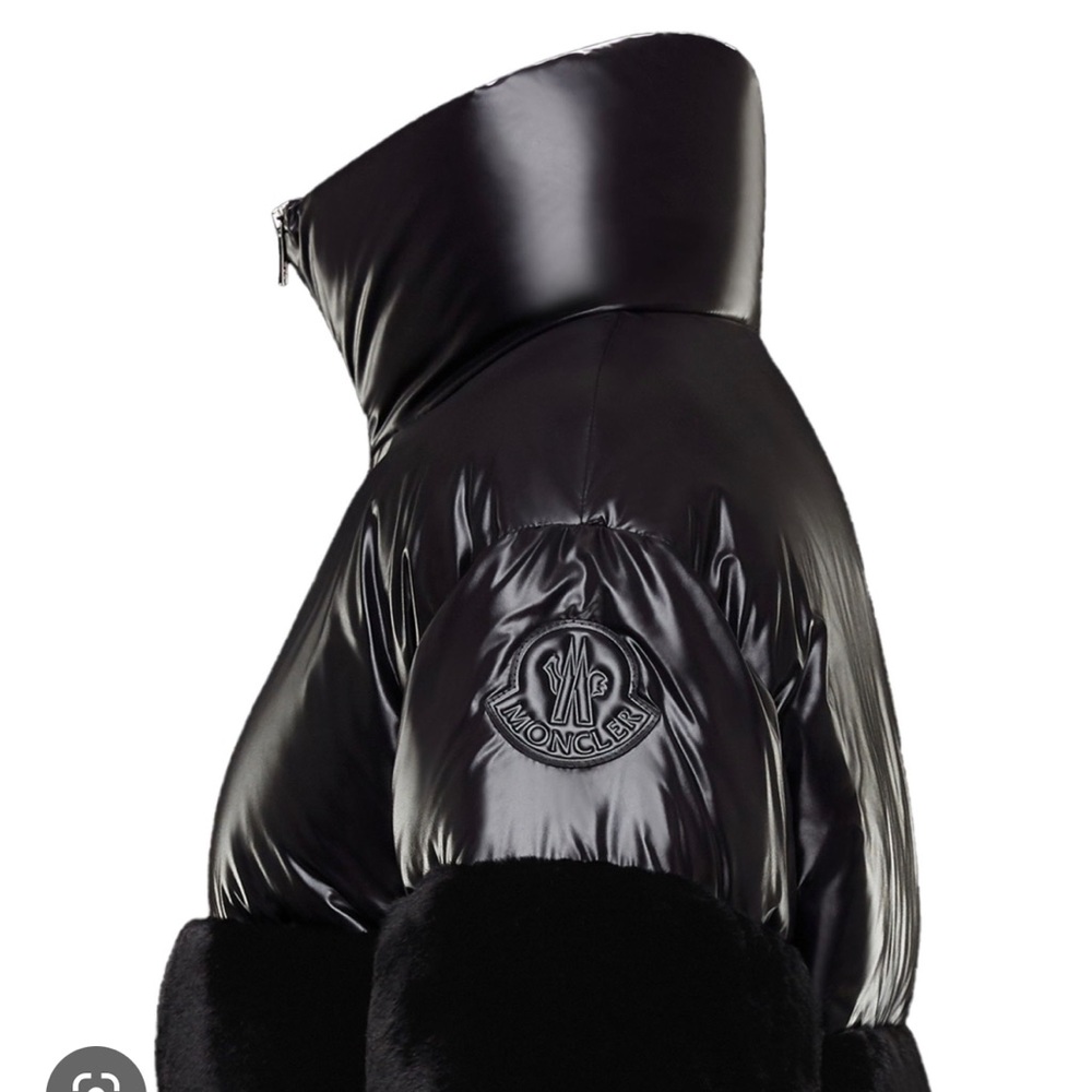 Moncler Black Fur Puffer Jacket 100% Authentic
